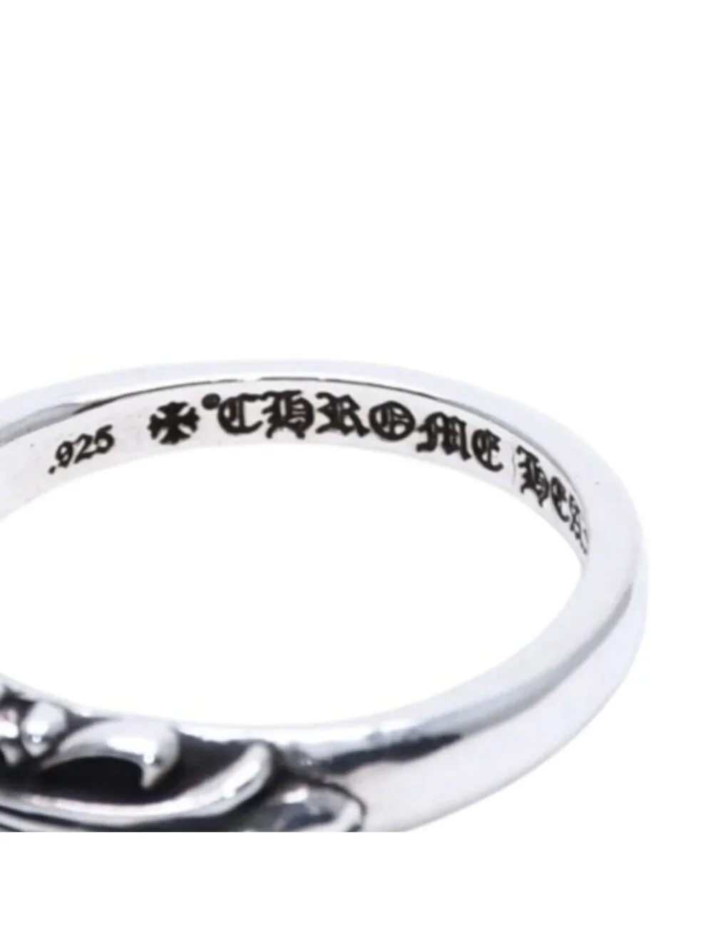 Chrome Hearts Baby Flrl Cross Ring Classic Floral Black Sling